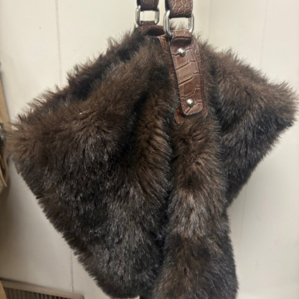 *Faux Fur* Bath & Body Works Over-the-Shoulder Bag